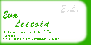 eva leitold business card